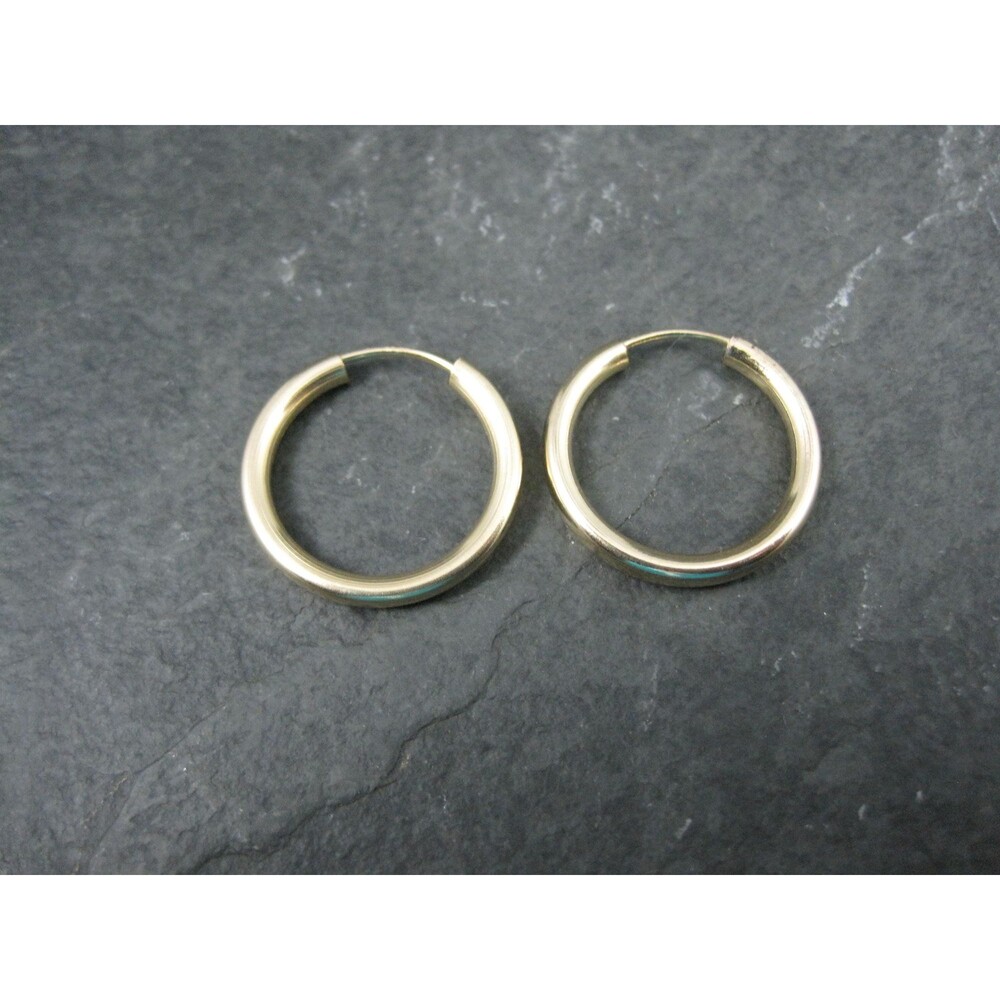1/2" Gold Hoop Earrings 14K Gold Filled New Old Stock